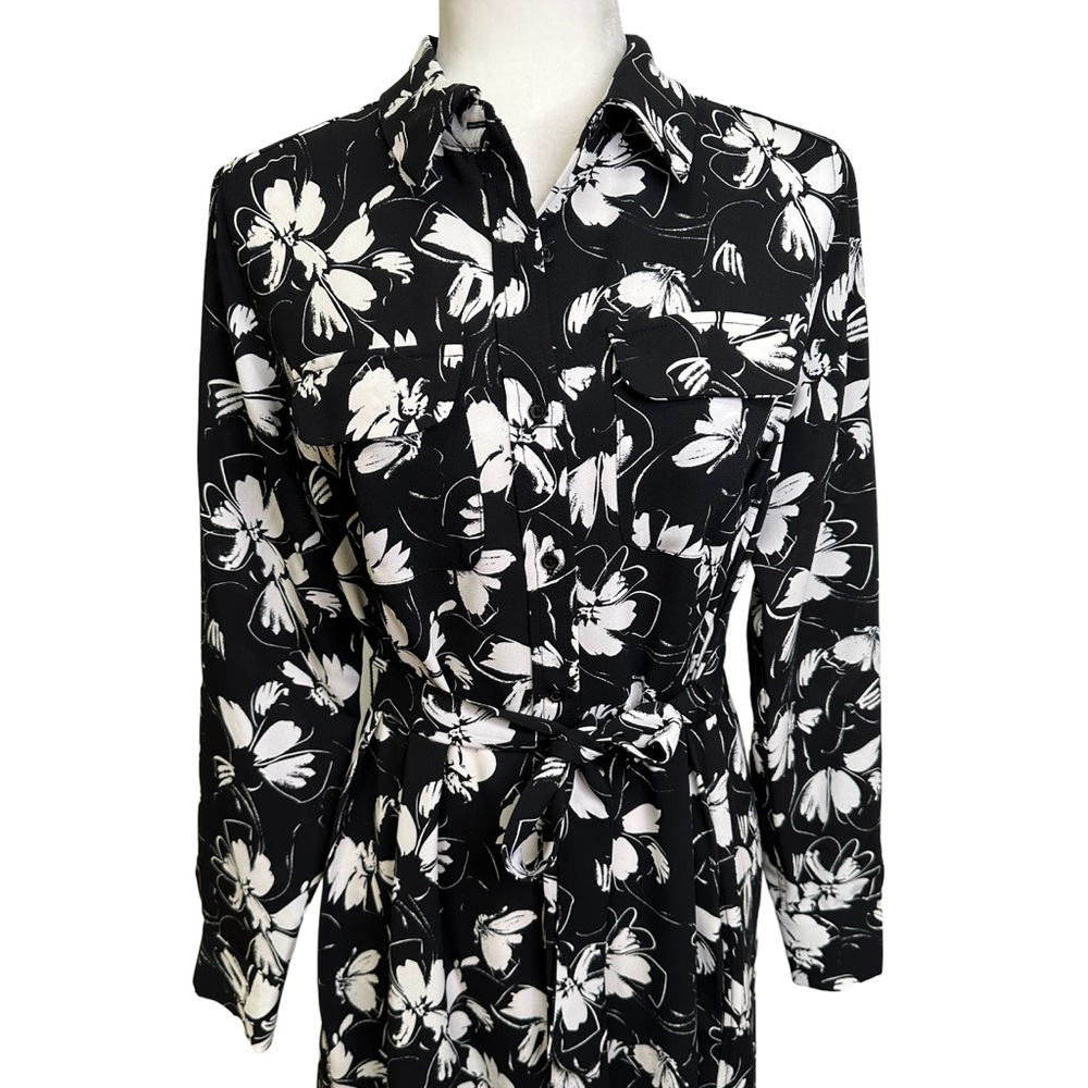 Alfani Button Up Floral Print Shirtdress Women’s Midi Dress - S/M - Picture 6 of 17